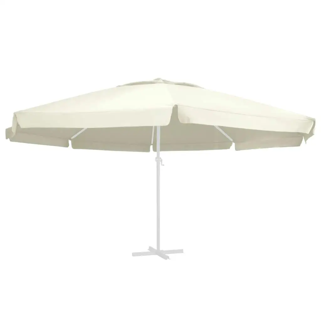 600cm Replacement for outdoor Parasol Fabric in Sand Color - Durable Sunshade Cover