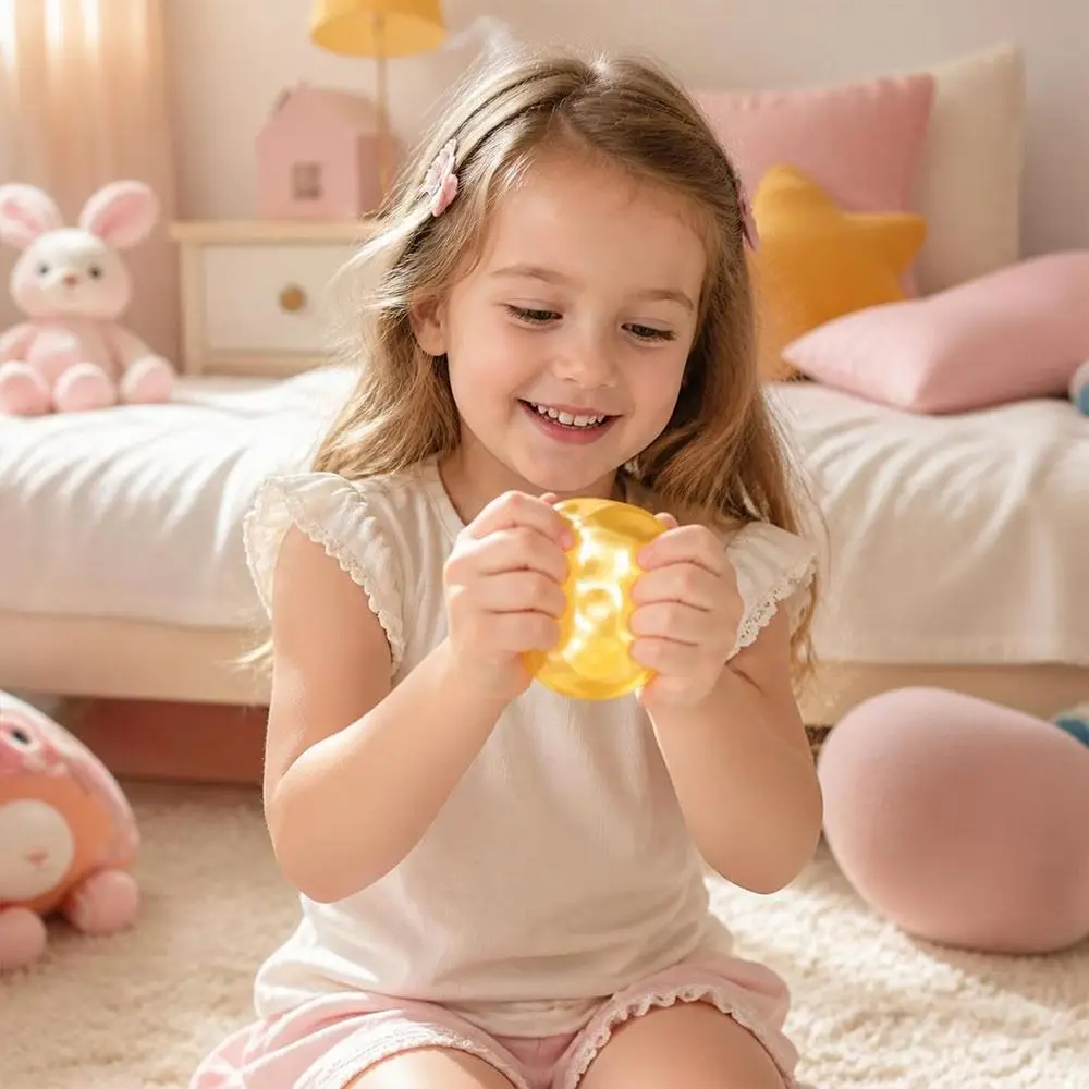 Soft Touch Round Stress Ball Moldable Pearlescent Finish Squeeze Sensory Fidget Ball Non-Rebound Ball Shape Squeeze Ball