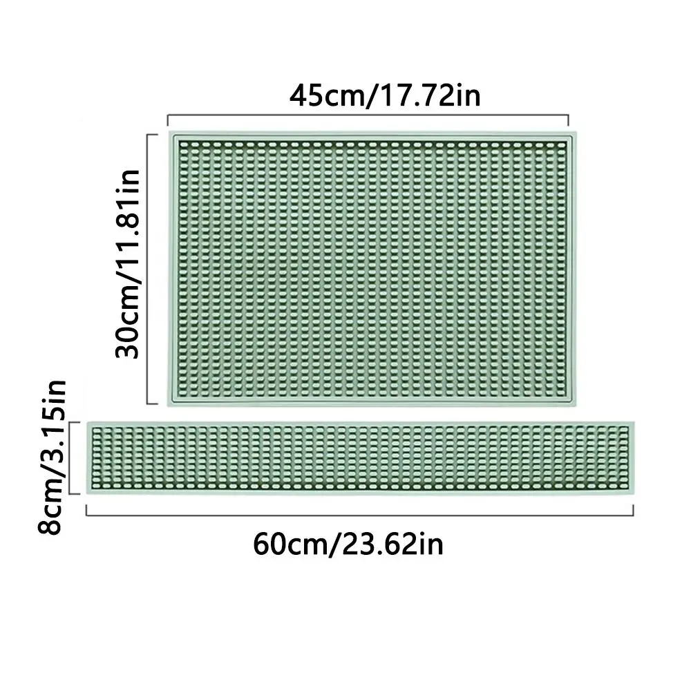 مقاومة للحرارة كونترتوب بار حصيرة عدم الانزلاق مقاوم للماء طبق الزجاج تجفيف الوسادة قابلة لإعادة الاستخدام تسرب Poof المطبخ استنزاف حصيرة باريستا #4