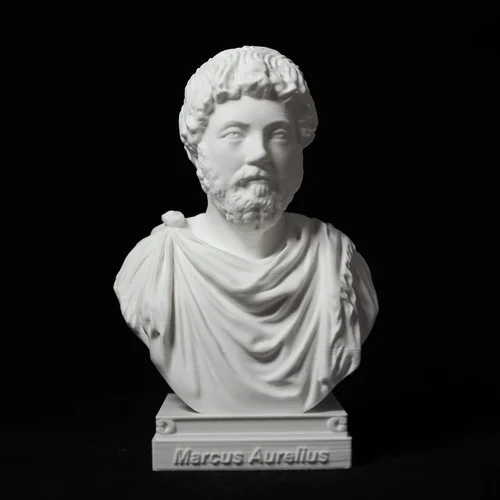 Marcus Aurelius 조각상 모델 장식품, 흉상 공예, 위인 초상화 책상, 3D 인쇄 PLA 플라스틱 소재 