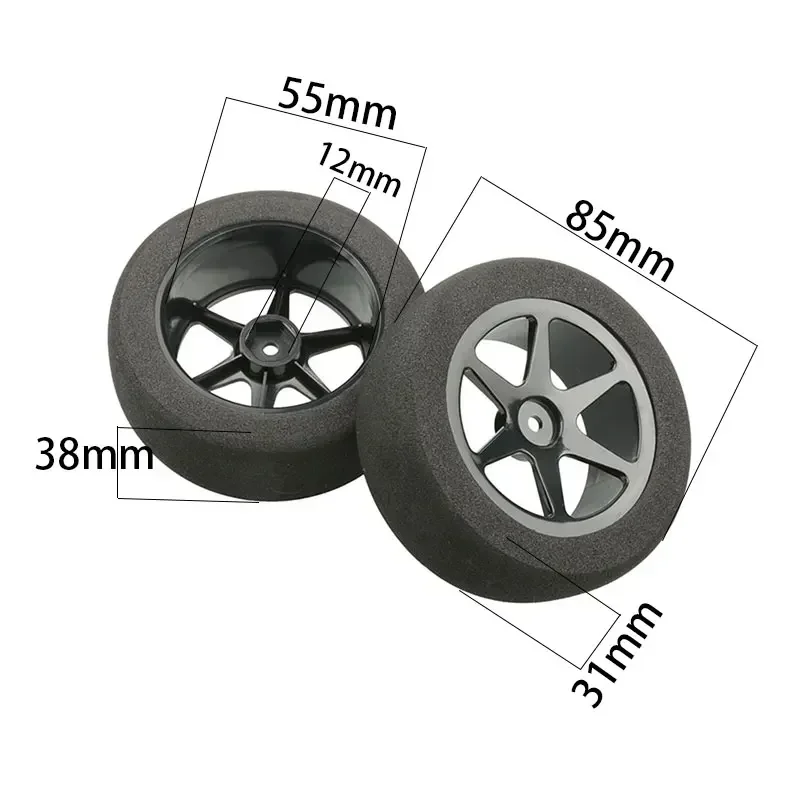 4 SZTUK/ZESTAW Opony terenowe Opony do felg 85MM Do Buggy Krótka ciężarówka Flying Nanda HPI HSP 94106 94166 94107 94170 94177 66015-35