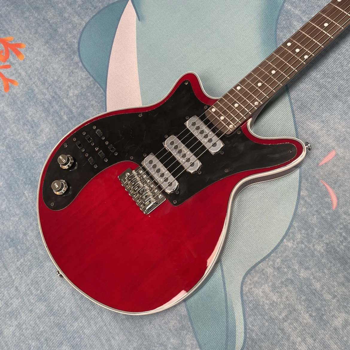 Electric Guitar Beginner - Kırmızı 6 telli elektro gitar, siyah