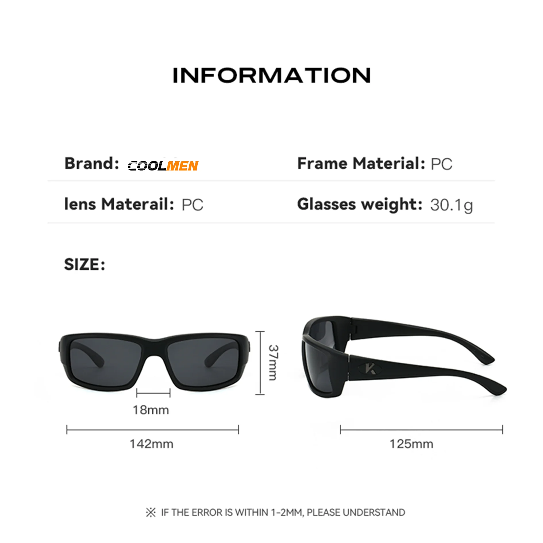 COOLMEN Polarized Fishing Glasses Men Women Outdoor HD UV Protection Cycling Sunglasses Sports Climbing Fishing Driving Eyewear - view 6