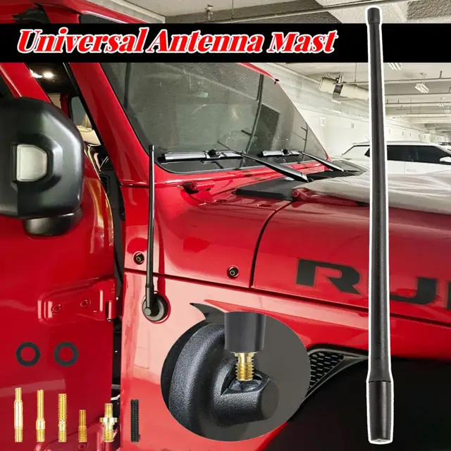 13-calowa antena do Jeep Wrangler JK JKU JL JLU Rubicon Sahara Gladiator Adapter masztu odbiorczego Akcesoria samochodowe 2007 - 2021
