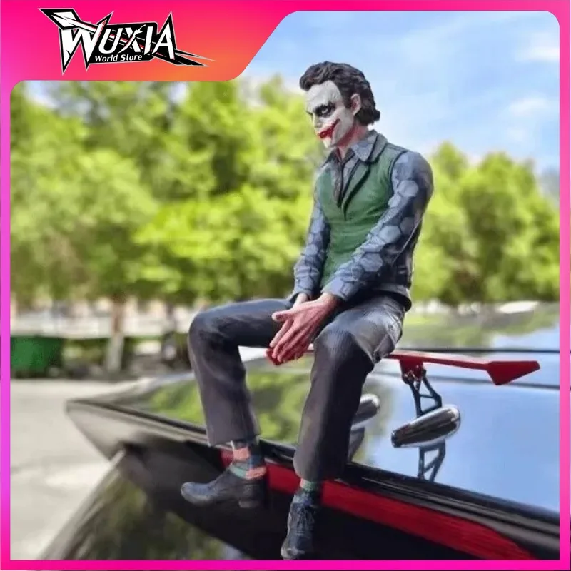 24cm Detective Comic Joker Suicide Squad Movie Peripheral Car Rear Accessories Collection Statue Action Figure Craft Toy for Boy