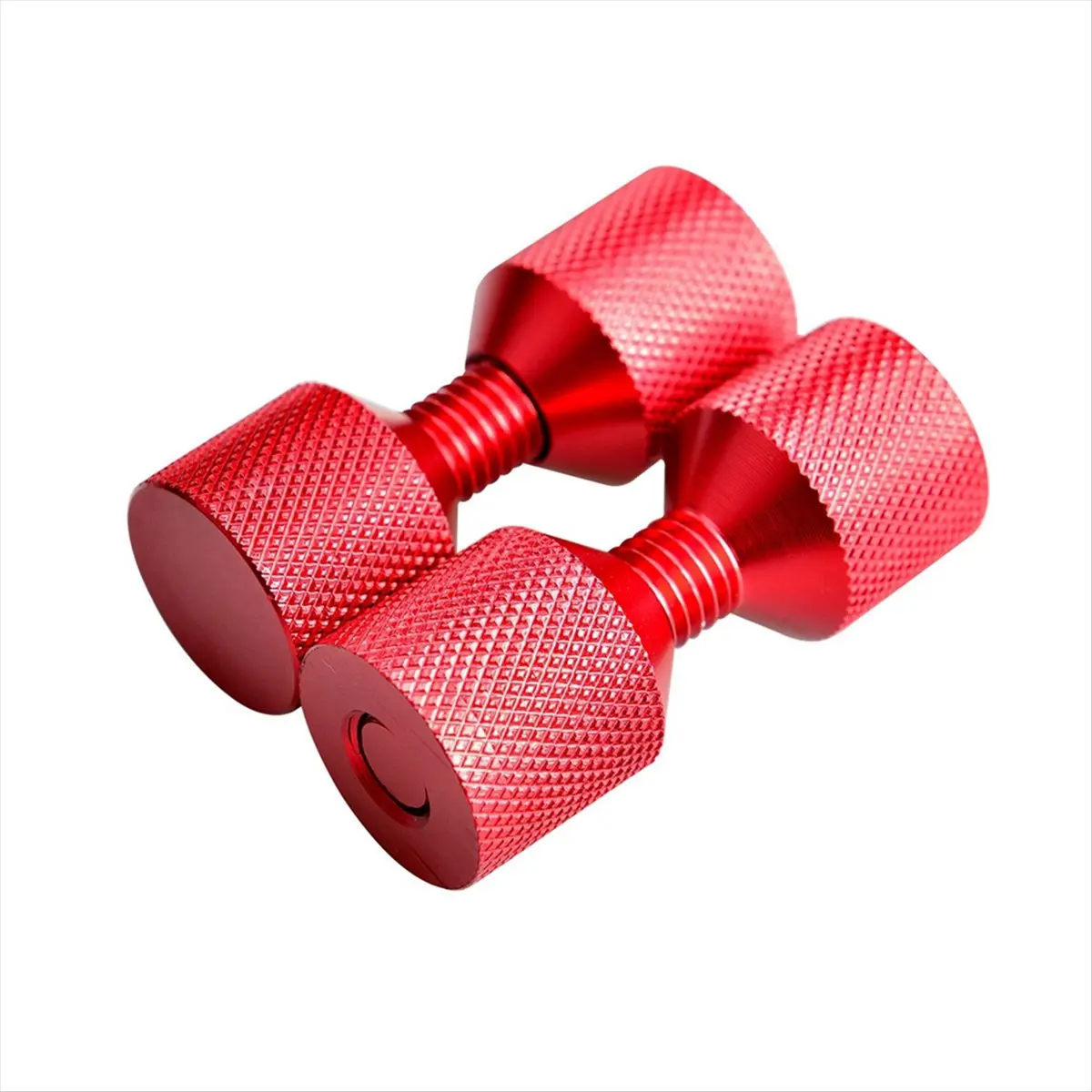 Super Sale 4 Pcs Aluminium Flange Two Hole Pins 1-1/8 Inch Two Hole Alignment Pins & 1-5/8 Inch Detachable Flange Red