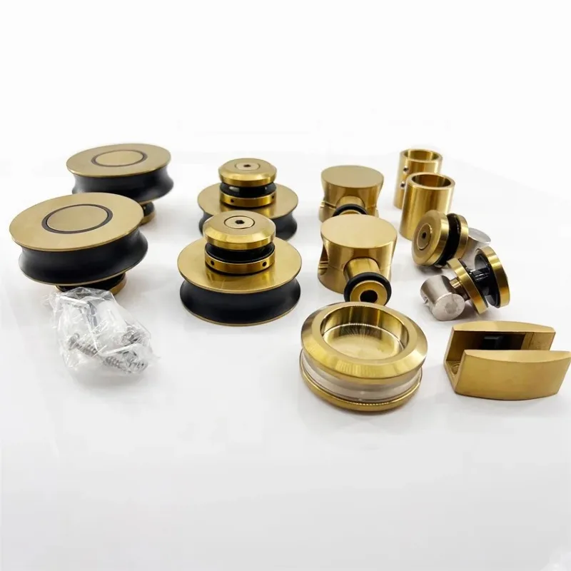 

Stainless Steel Glass Hardware Kits Adjustable Sliding Shower Door Track Roller