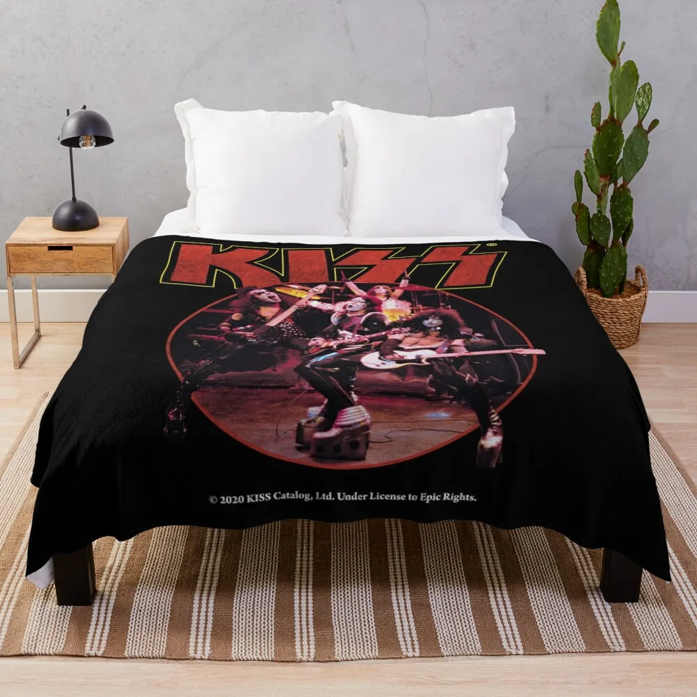 

Kiss Band Throw Blanket blankets ands Cute Plaid bed plaid Furry Blankets