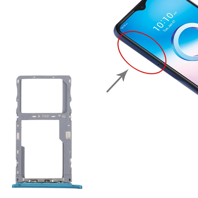 

For Alcatel 3L 2020 SIM Card Tray + Micro SD Card Tray