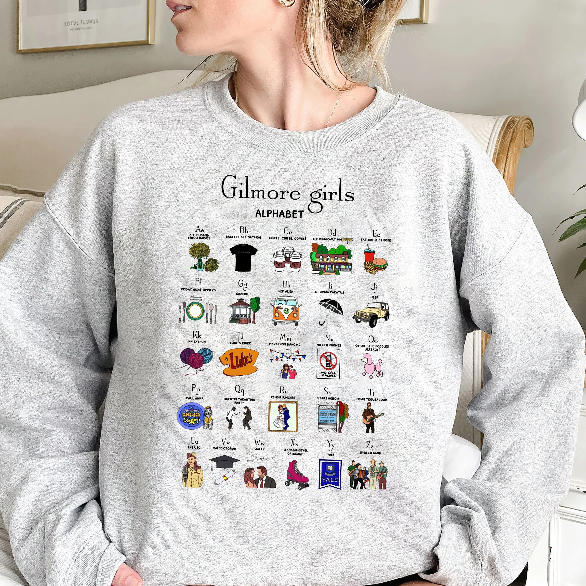 Gilmore Girls Succinct Slogan Women Sweatshirt New Fashion Fallow Campus Style Female Sweater Cutton Vintage Print Girl Tops