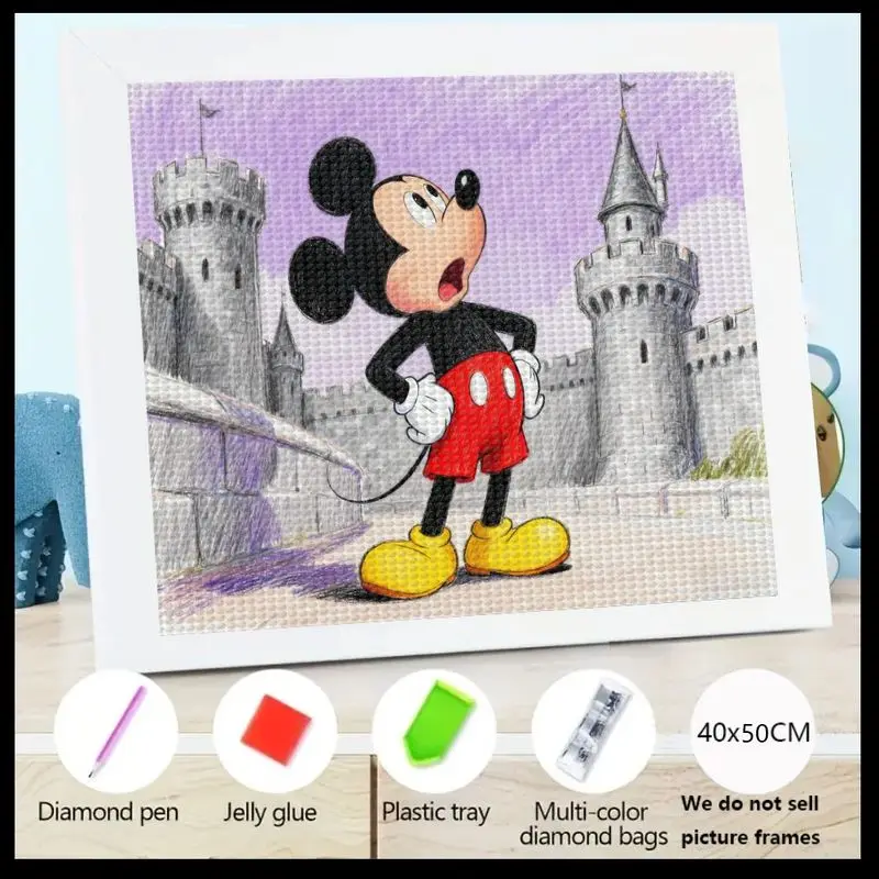 1 шт. Disney Mickey Mouse Castle Adventure 5D набор для алмазной живописи, полная дрель мультяшный персонаж хрустальные стразы художественный набор, сделай сам B 1 шт. Disney Mickey Mouse Castle Adventure 5D набор для алмазной живописи, полная дрель мультяшный персонаж хрустальные стразы художественный набор, сделай сам B