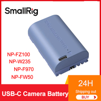 SmallRig LP-E6NH NP-FZ100 NP-W235 USB-C Rechargeable Camera Battery 2400mAh For Canon R Sony E Fuji X Camera Lamp Lights