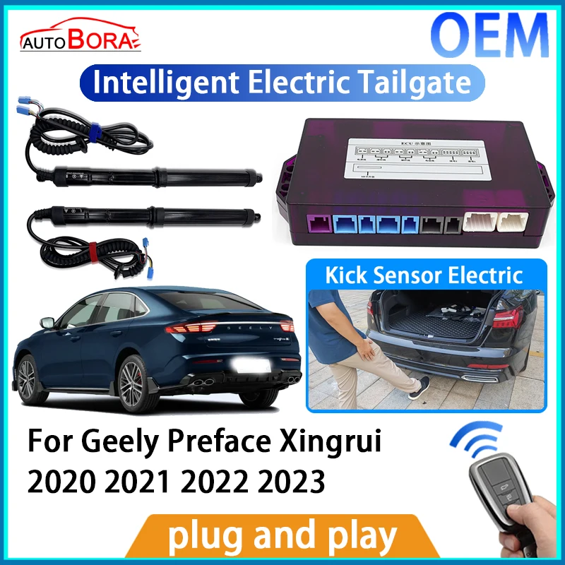 ZhuCamX Intelligent Electric Tailgate Automatic Lifting Kit Remote Control Opener Trunk for Geely Preface Xingrui 2020~2023