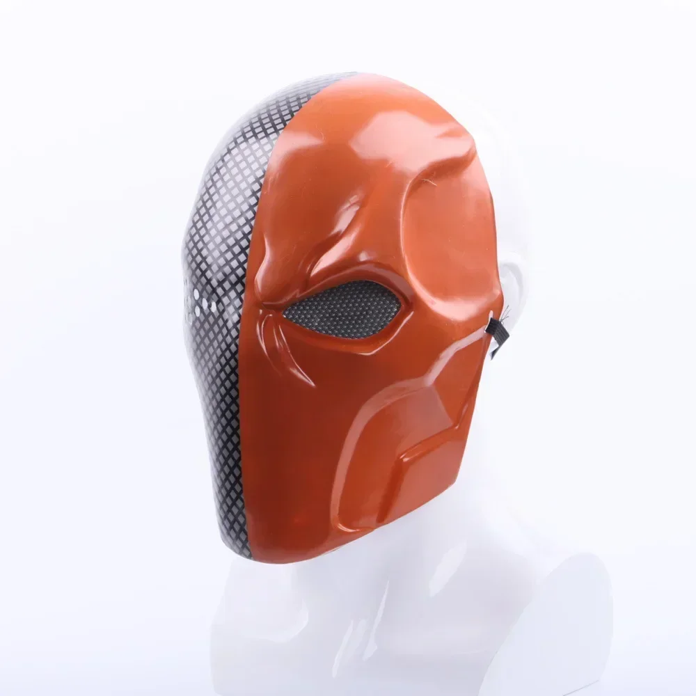 Deathstroke PVC Mask Villain Mercenary Cosplay Headgear Halloween Character Realistic Full Face Masks Helmet Costume Party Props