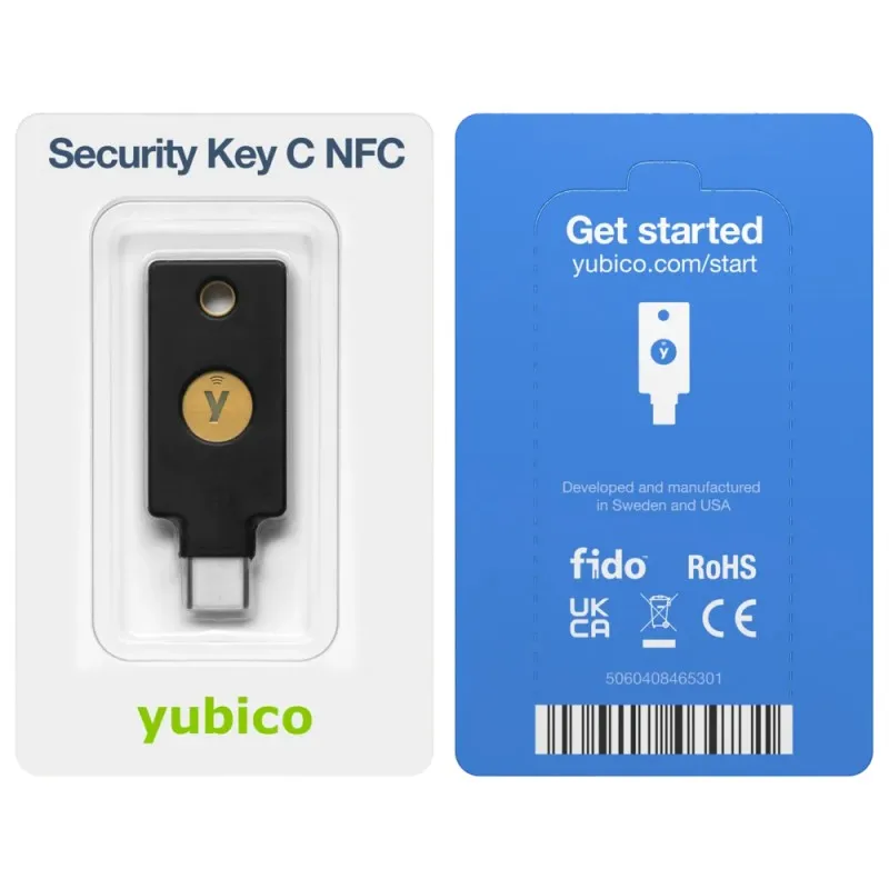 Security Key Series C NFC by Yubico Connected via USB-C