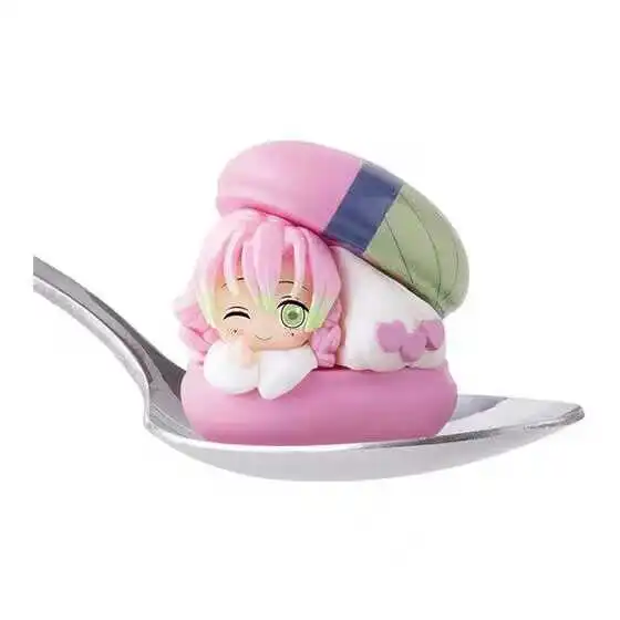 Bandai Capsule Action Anime Demon Slayer Kimetsu No Yaiba Tokitou Muichirou Kyoujurou Mitsuri Obanai Sanemi Macaron Model Toys