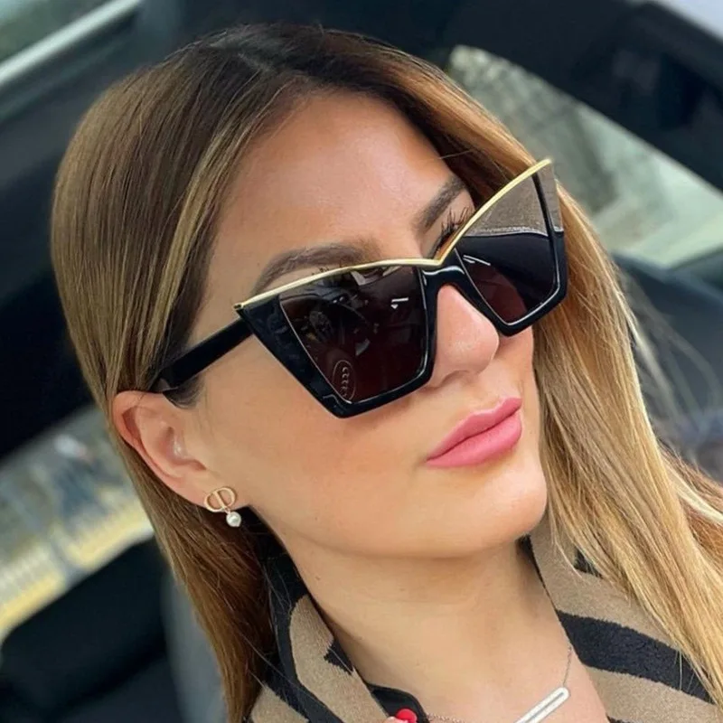 INS Vintage Cat Eye Sonnenbrille Frauen Platz Kleine Rahmen Sonnenbrille Weibliche Marke Designer Retro Shades Mode