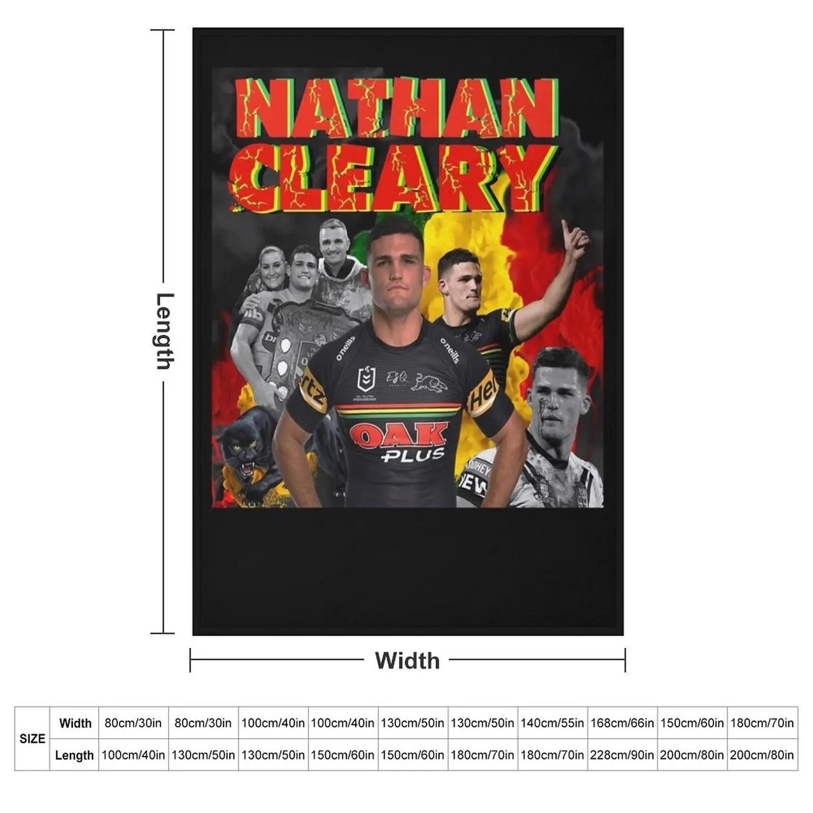 Nathan Cleary - Future GOAT Essential T-Shirt.png Throw Blanket couch cozy soft plush fuzzy picnic outdoor blanket