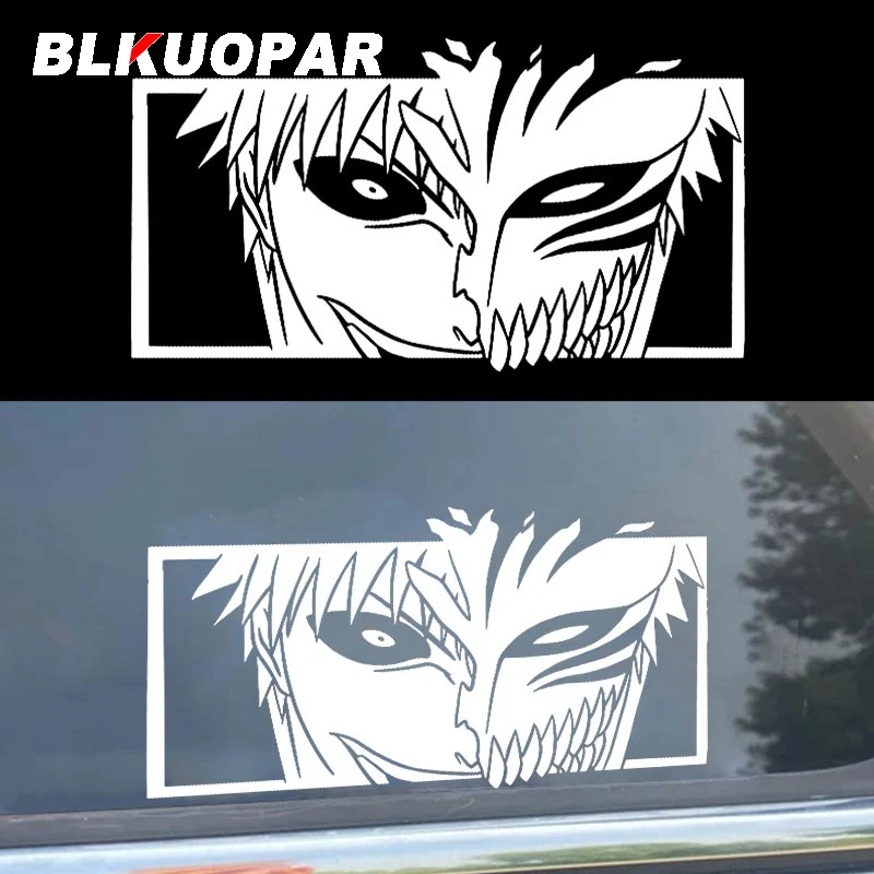 BLKUOPAR for Kurosaki Ichigo Eye BLEACH Car Stickers Creative Cute JDM Vinyl Decal Sunscreen Waterproof Trunk Graphics Car Goods