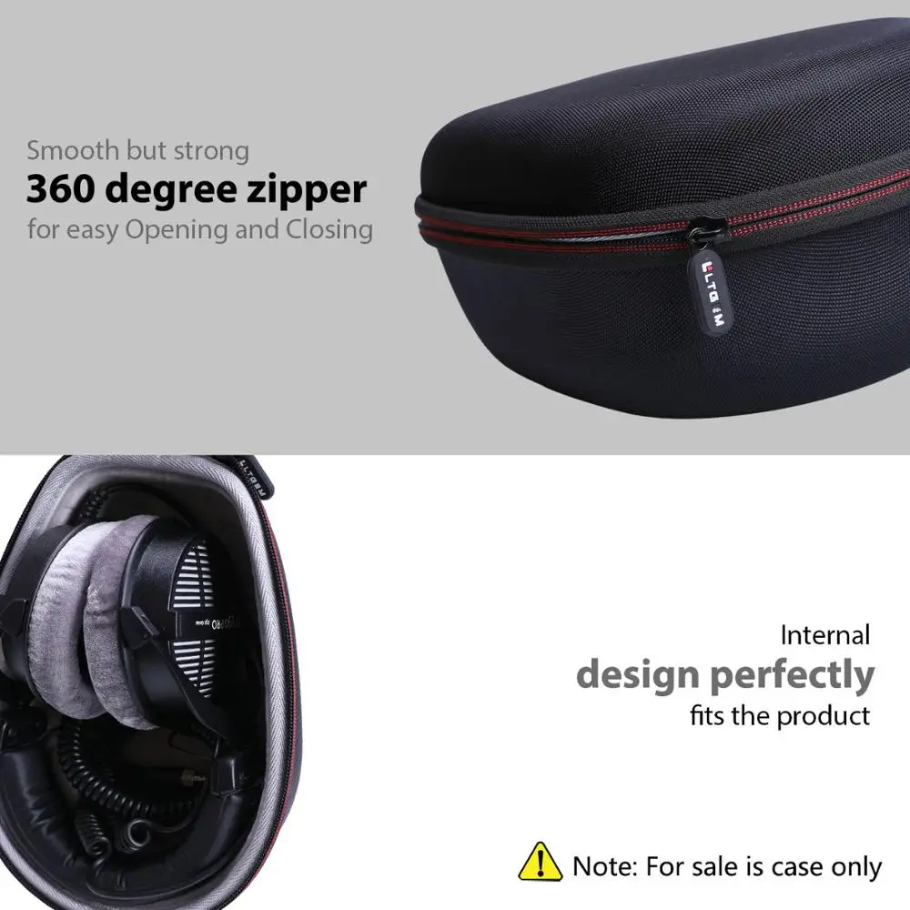 LTGEM EVA Hard Case for  Beyerdynamic 459038 DT 990 PRO Open Studio Headphone