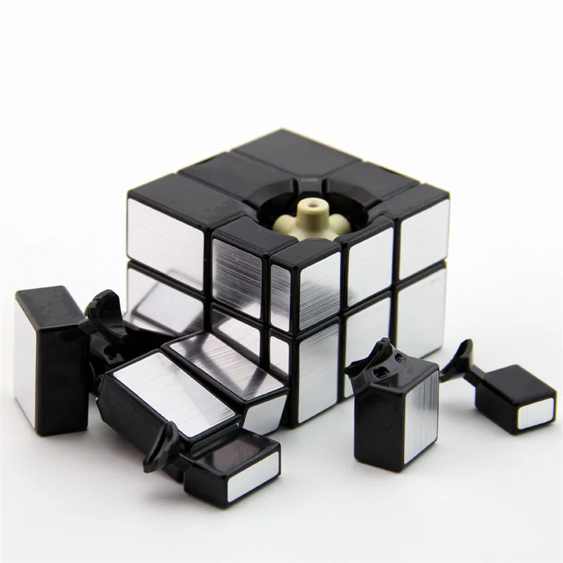 3x3x3 & 2x2x2 Mirror Shaped Rubik\'s Cube Children\'s Puzzle Toy Golden/Silver Exercise Finger Flexibility Toys For Entertainment