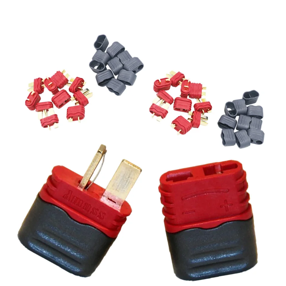 Amass (250 pair)  T Plug Female Male Connectors  Bullet Sheath Housing Plastic T-Plug For Lipo Battery Parts