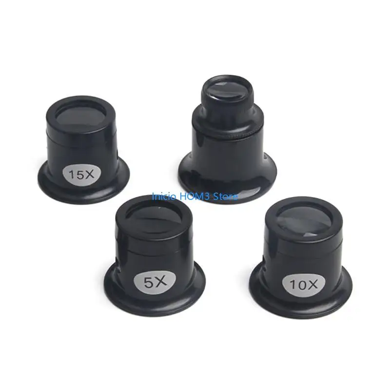 A5YD 4Pcs Watchmaker Loupe, Jewelers Loupe Portable Eye Loupe Repair, for Watch for Watchmaker Eye Loupe