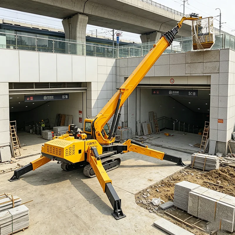 Compact Crawler Boom Lift - Customized 3Ton Hydraulic Spider Crane Crawler