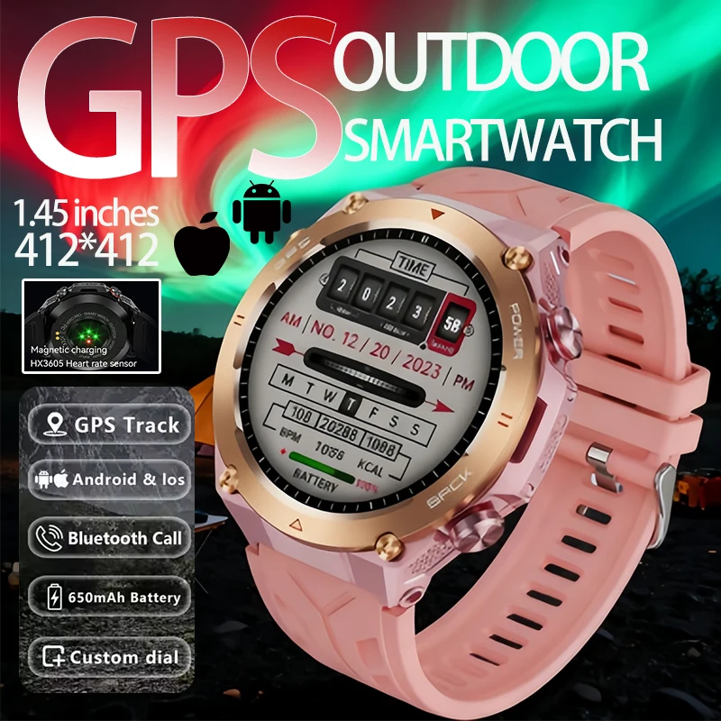 

2025 New T-Rex 3 Military Grade 650mAh Battery Smart Watches IP69 Waterproof GPS Bluetooth call AMOLED HD Men Sports Smartwatch