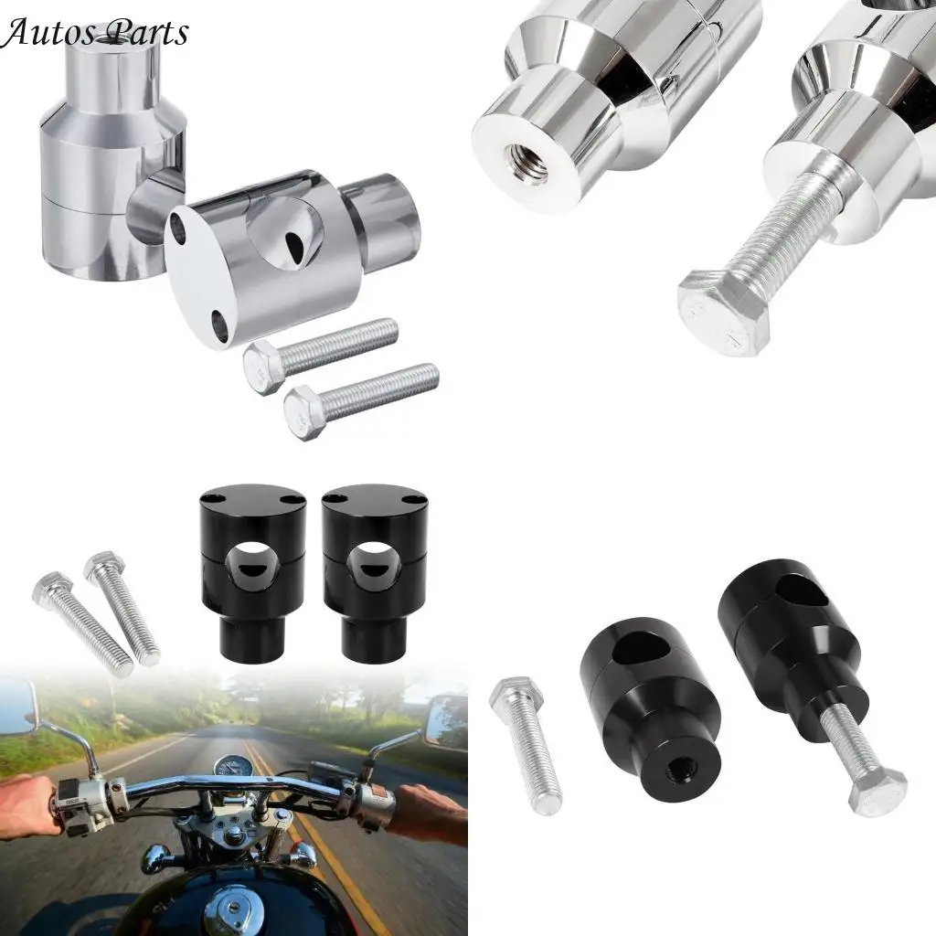 57BA Dirt Pit Bike Motorcycle Handlebar Adapter Mount, Adjustable Risers for 22mm/25mm Handlebars Enhancing Riding Postures