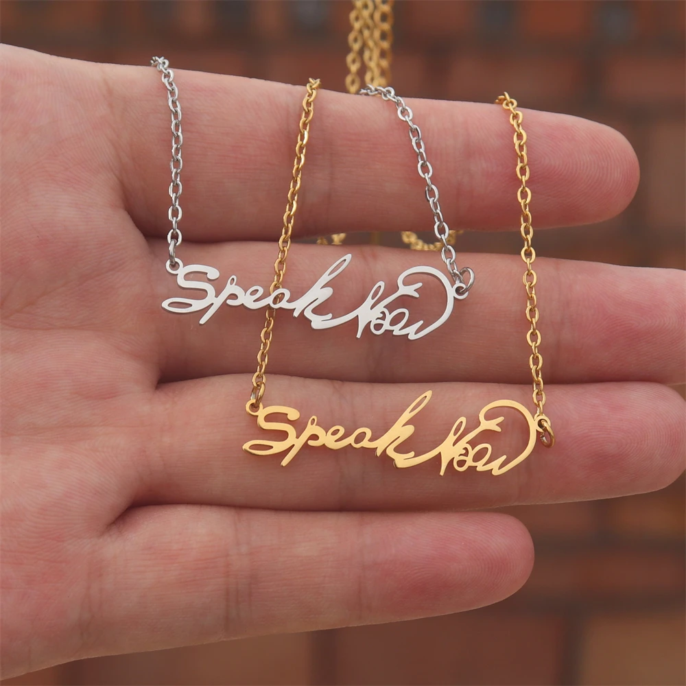 Fashion Taylor Speak Now Necklace For Women Men Music Lover Fans Gifts Reputation Singer Signature Album Neck Chain