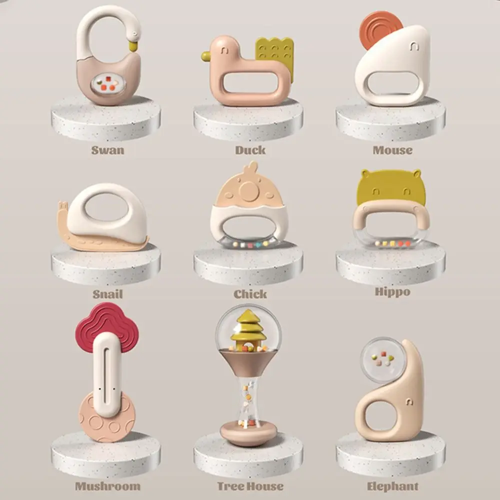 

5/6 шт., креативная силиконовая погремушка в форме животного, кольцо, дизайн, прорезывание зубов для младенцев, жевательный, мягкий, против жевания, прорезыватель для здоровья ребенка