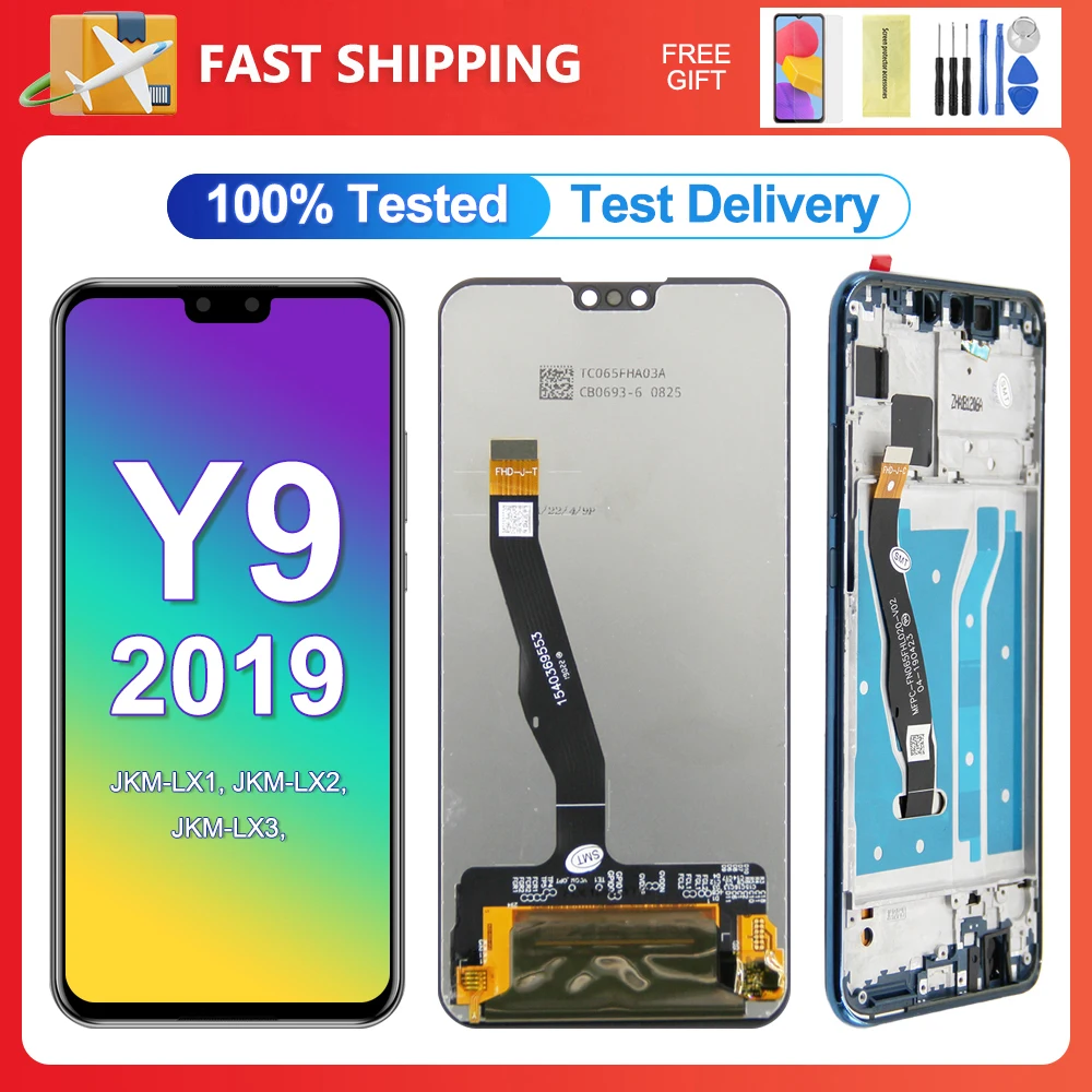 For HUAWEI Y9 2019 6.5\'\'For Enjoy 9 Plus JKM-LX1 LX2 LX3 AL00 LCD Display Touch Screen Digitizer Assembly Replacement