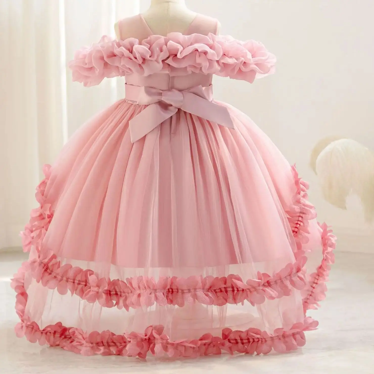 Flower Girls Prom Dresses Girl Kids Communion Evening Dress Princess Clothes Fashion