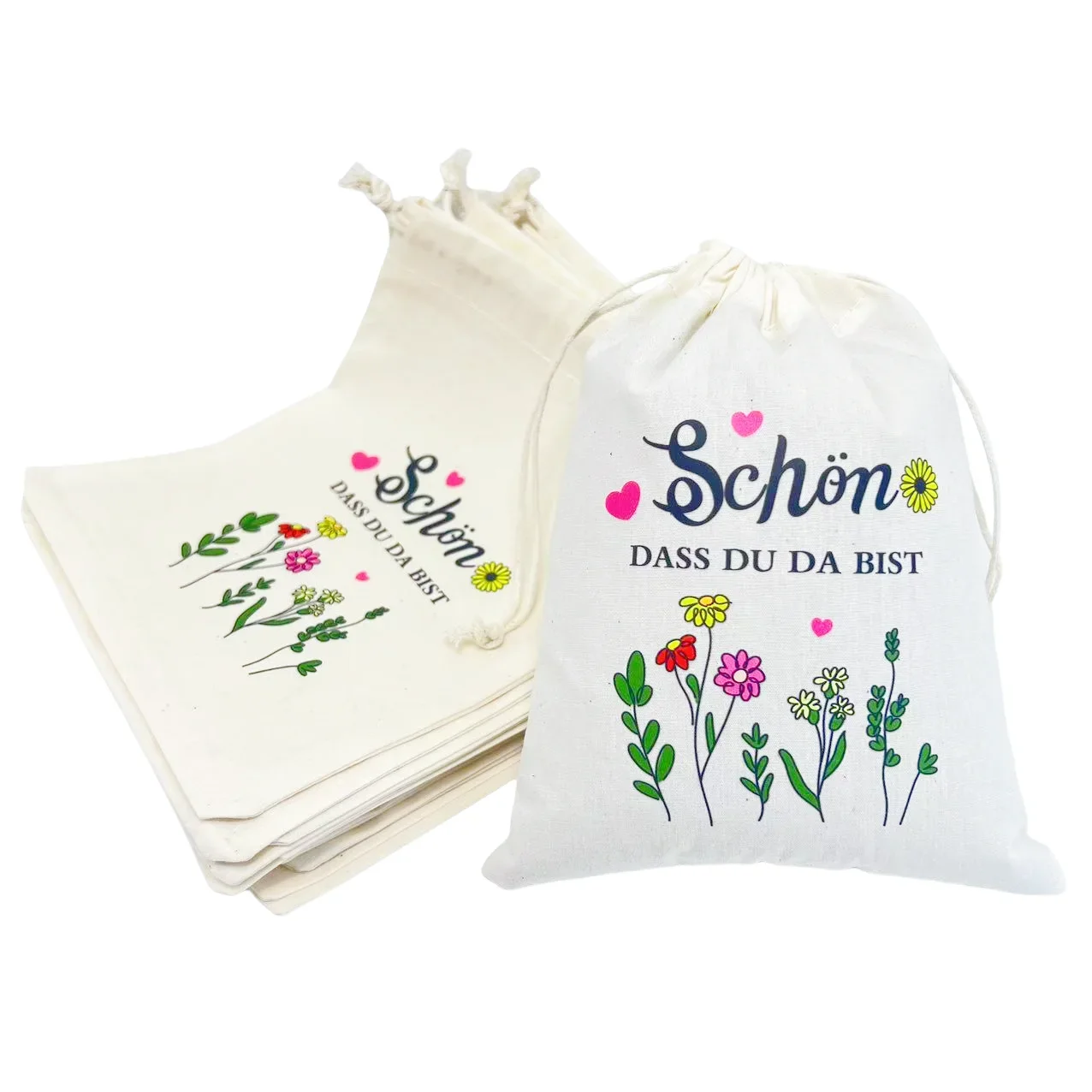 حقيبة هدايا VIKAMA 10 قطع ألمانية "Schon DASS DU DA BIST"، حقيبة تخزين للديكور الاحتفالي، الحفلات والمناسبات الخارجية، حقيبة للحلوة #2