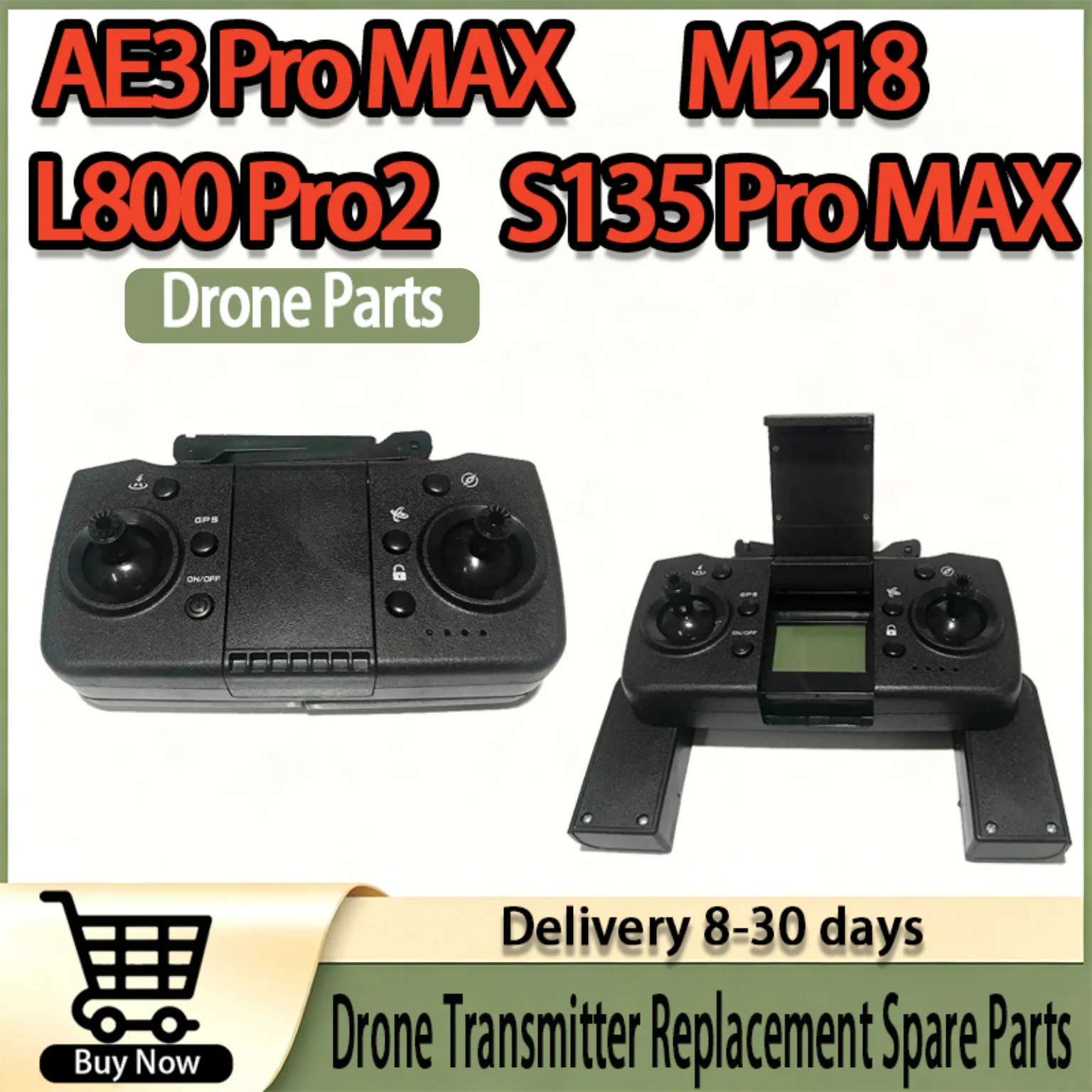 Durability-focused remote spare set custom-calibrated to fit the listed four quadcopter models perfectly