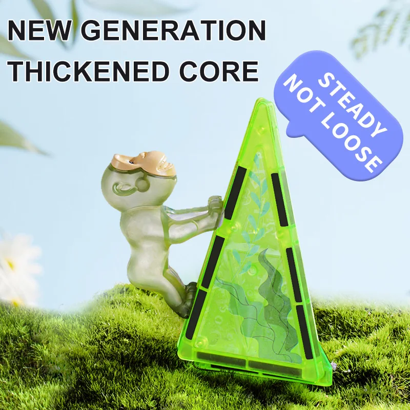 Puzzle de fenêtre couleur forêt naturelle, assemblage de feuilles magnétiques variées, piste magnétique, jouet de bloc de construction magnétique puissant pour enfants