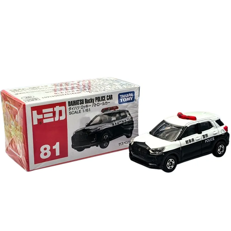 TAKARA TOMY Tomica Alloy Car Model Red - White Box No.81 Daihatsu Rocky Police Car Collectible Decoration Boy Toy Gift