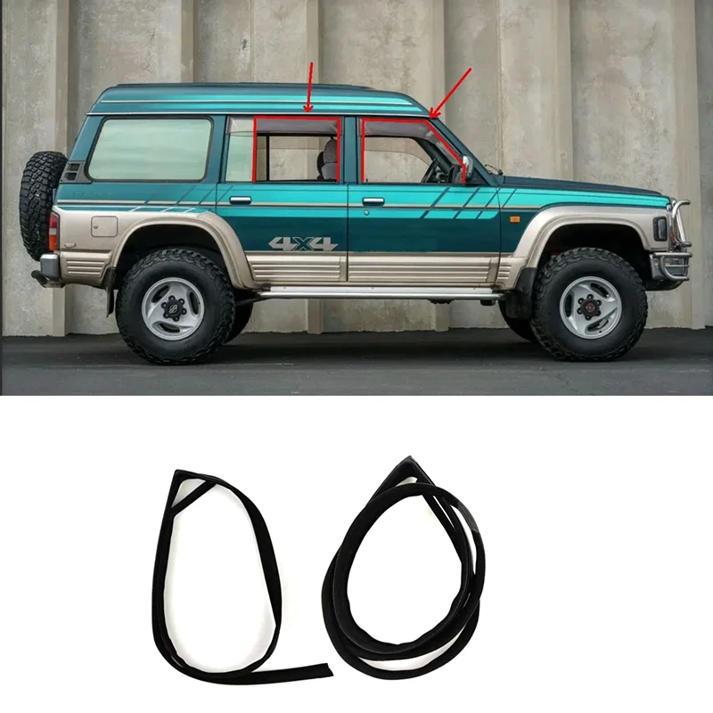 Adecuado para Nissan Patrol Y60 Glass Run tira de sellado de canal de elevación de ventana de goma Safari Y60 tira de goma de canal de barro de vidrio