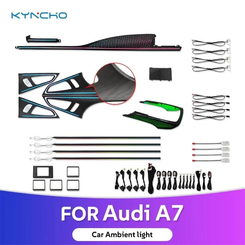 

Для Audi A7 4G8 2011 2018 светодиодный автомобильный окружающий свет 12 В внутреннее окружающее освещение симфонический потолочный светильник автомобильное окружающее освещение