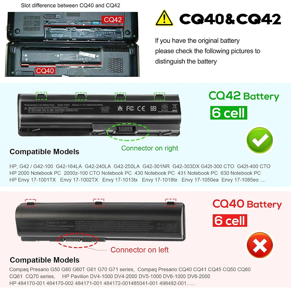 Battery for HP Spare 593553-001 fits HP MU06 MU09 CQ32 CQ42 CQ43,Pavilion dm4 g4 g6 g7 DV3-4000 DV5-2000 DV6-3000 COMPAQ 435 436