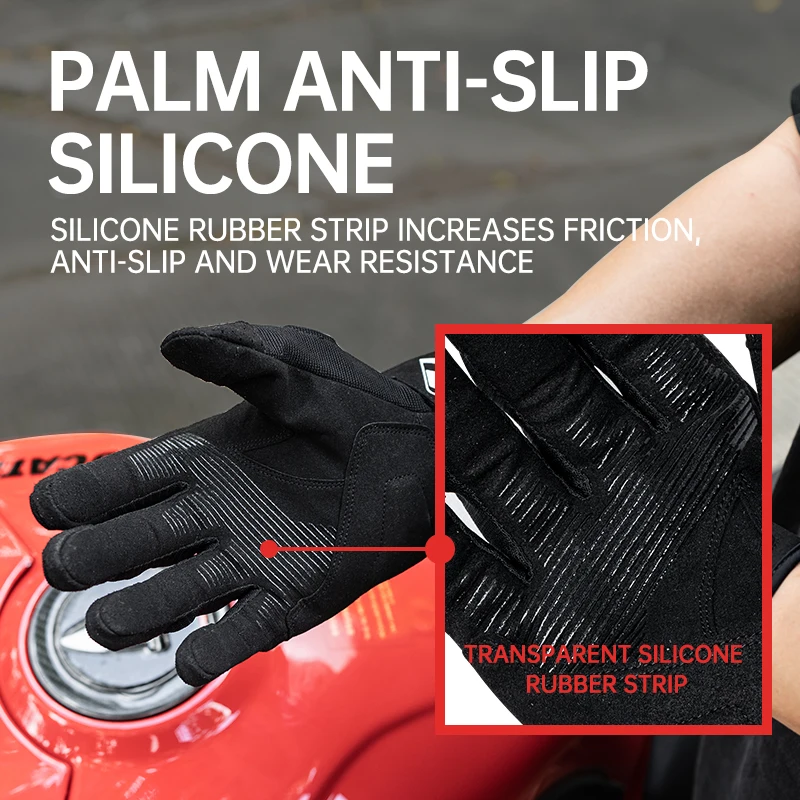 Motor-Air Black&White Motorcycle Riding Gloves Carbon Fiber Joint Protection Summer Breathable Non-slip Wear-resistant Equipment