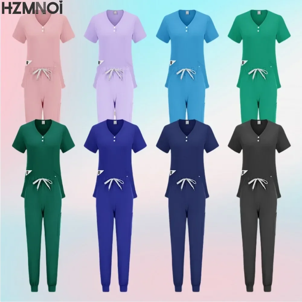Gran oferta de ropa de trabajo clínico, uniforme de Hospital Unisex, venta al por mayor, pantalones superiores de enfermería, conjunto médico, uniformes quirúrgicos para mujer y hombre
