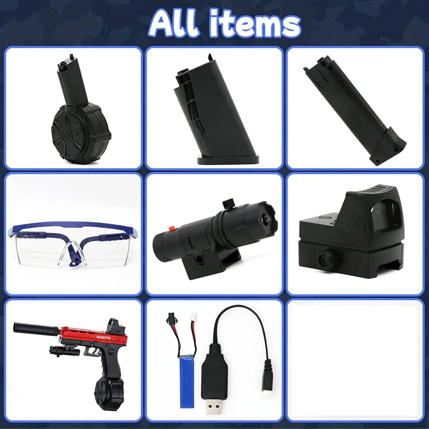 Garçons jouets pistolets électrique balle d'eau tirer éclaboussures balle pistolet jouet pistolet Sports de plein air CS jeu de tir pour enfants cadeau d'anniversaire