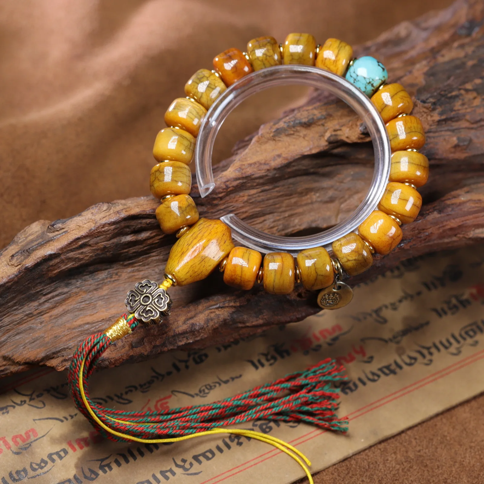 

Camel Bone Bracelet Ethnic Style Camel Bone Bracelet Jewelry Men's and Women's Hand-Woven Tibetan Jewellery