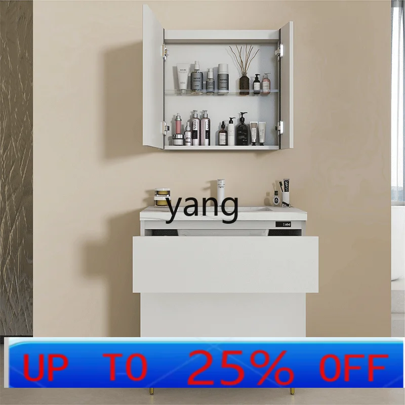 CX Smart Hot Water Bathroom Cabinet White Swan Stainless Steel Honeycomb Aluminum Wash Table