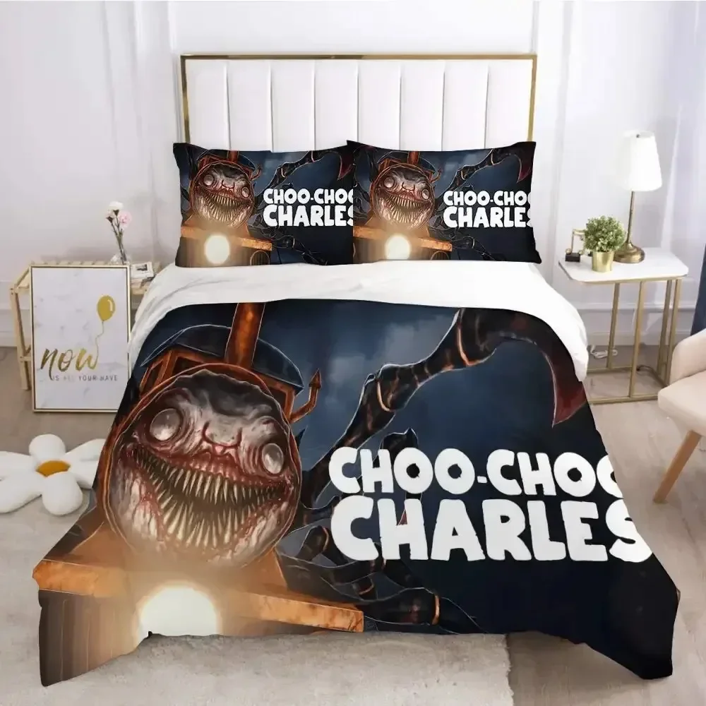 Game Choo Choo Charles 3D NEW Duvet Cover Pillowcase Bedding Set Adult Boy Girl Bedroom Decoration Children Single Double Large