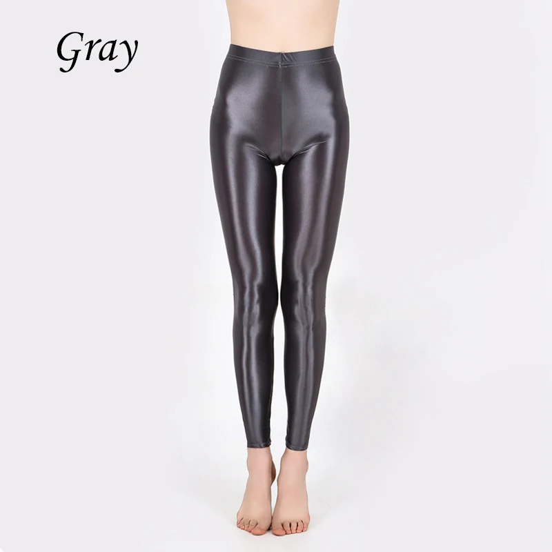 Fashion Sexy Glossy Yoga Fitness Pants Tight Gym Ballet Dance Pants For Women Solid Color Yoga Leggings Trousers Sports Pants