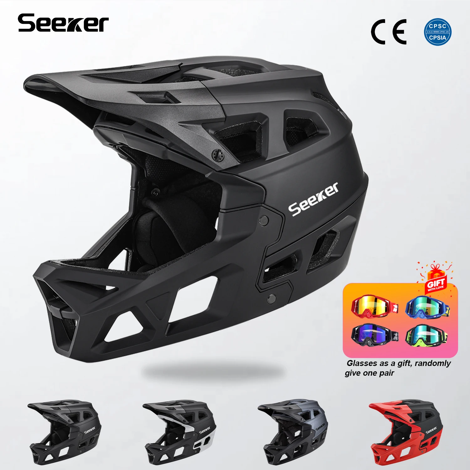 

SEEKER mountain bike full helmet off-road helmet racing downhill men and women teen bicycle adult riding ultralight comfort safe