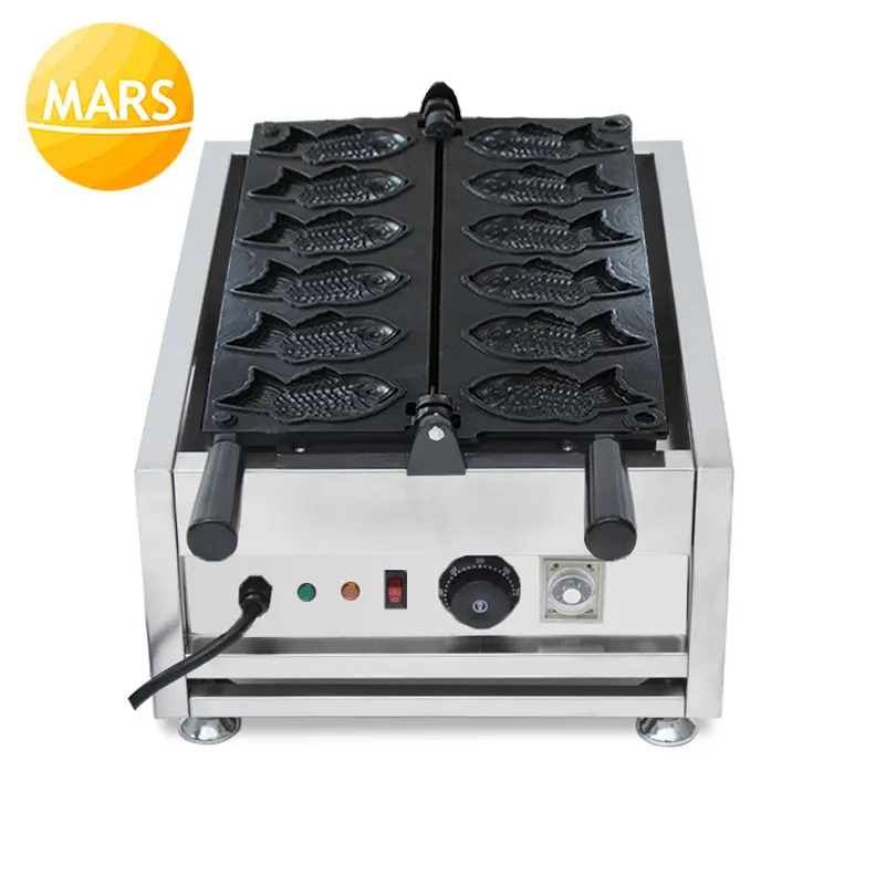 Fabricante de bolo de peixe taiyaki elétrica máquina de alta qualidade não-vara de peixe-estilo waffle fabricantes cone baker